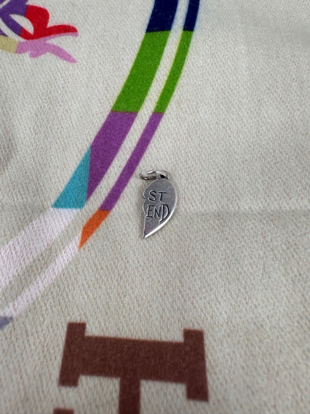 James Avery Half Heart Best Friend Sterling Silver Charm